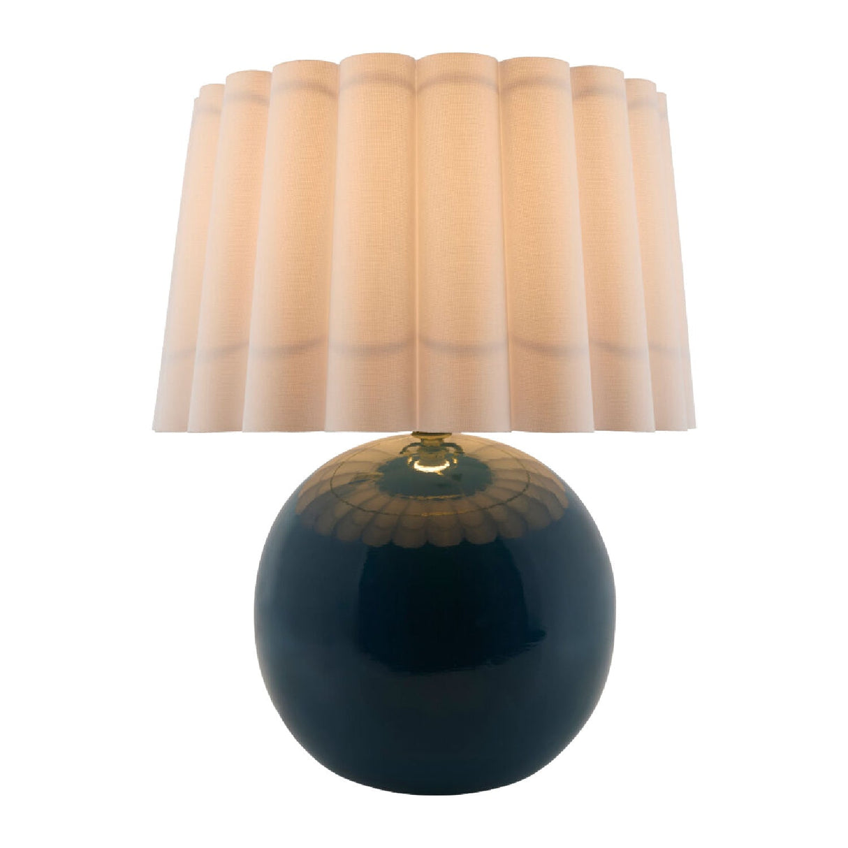 Modern European furniture - Scalloped White Fabric Table Lamp - www.oroa.com