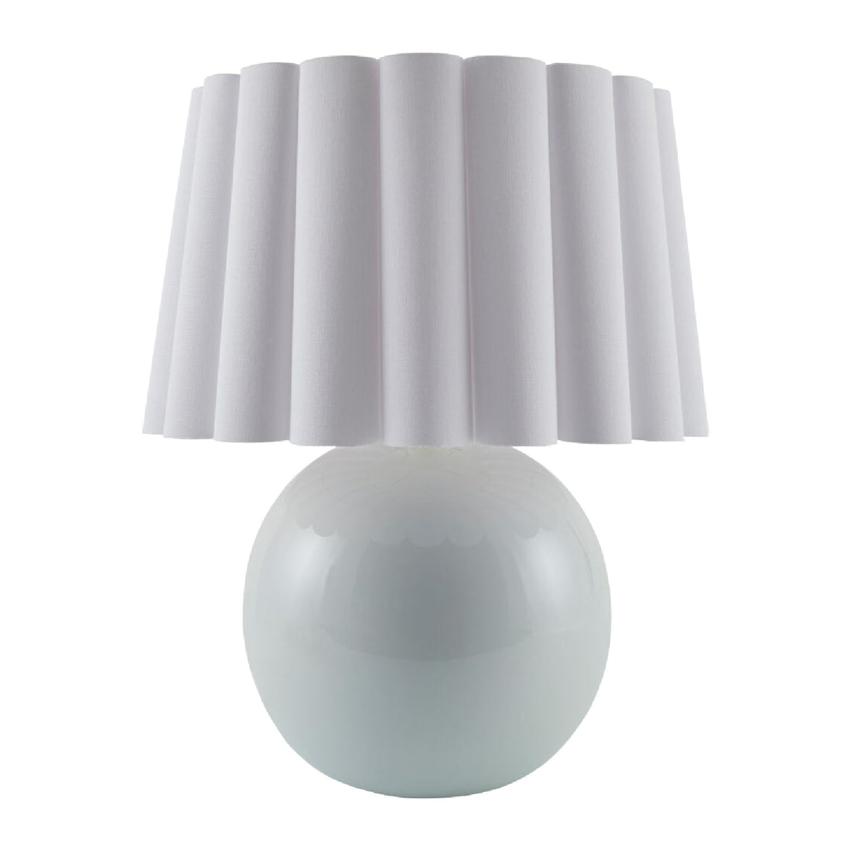Modern European furniture - Scalloped White Fabric Table Lamp - www.oroa.com