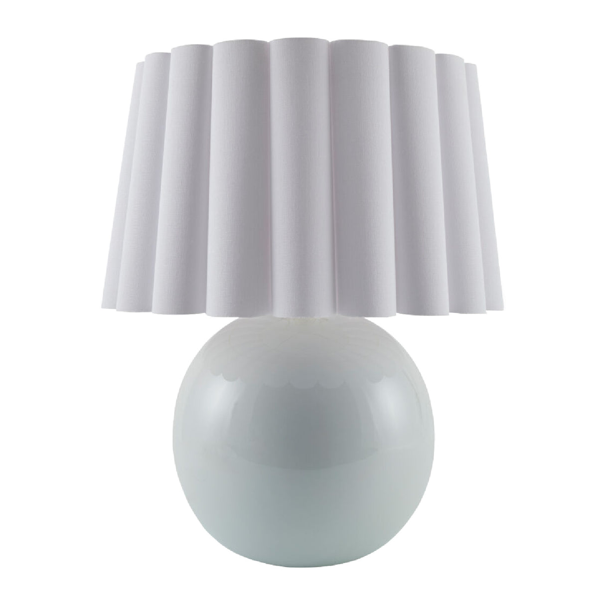 Modern European furniture - Scalloped White Fabric Table Lamp - www.oroa.com