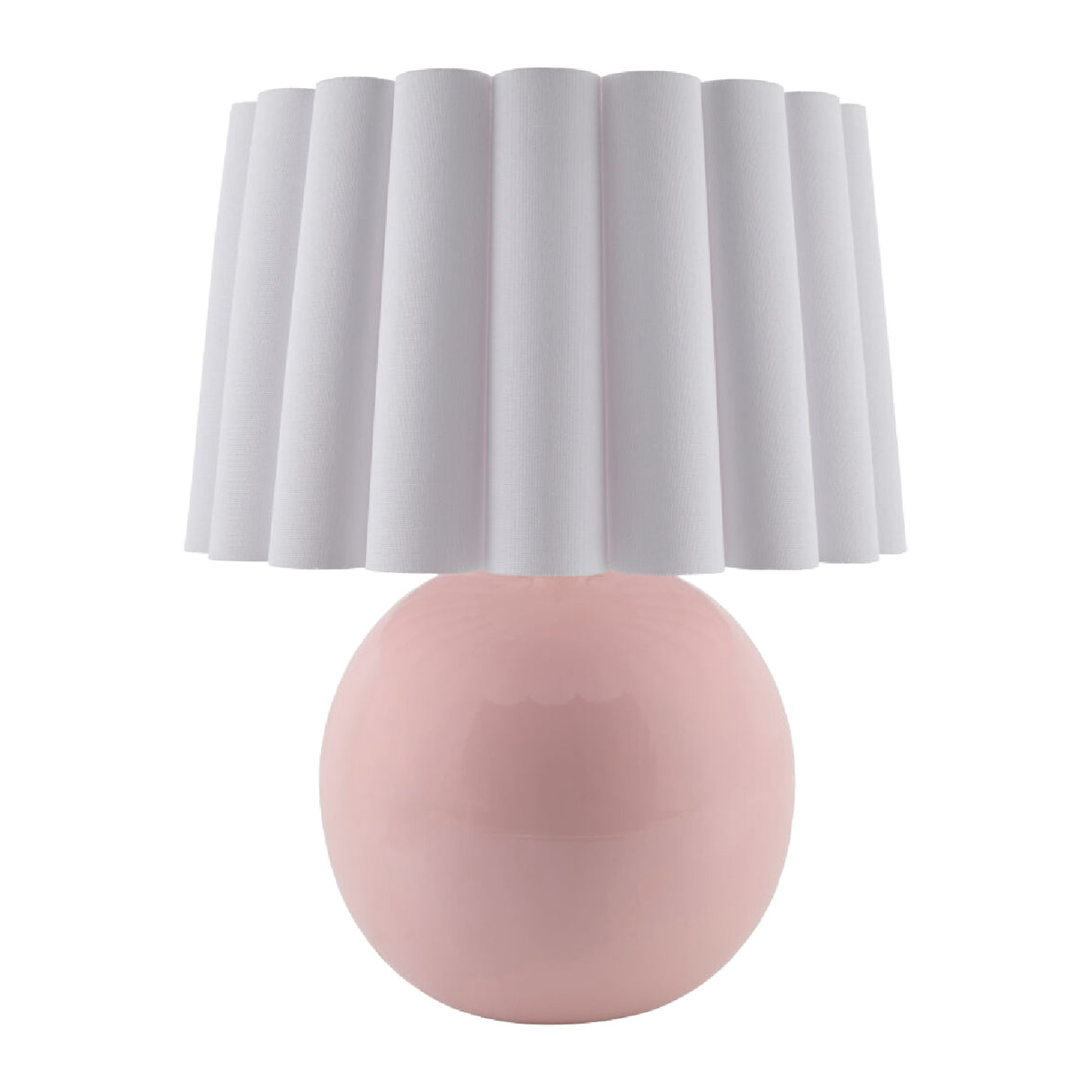 Modern European furniture - Scalloped White Fabric Table Lamp - www.oroa.com