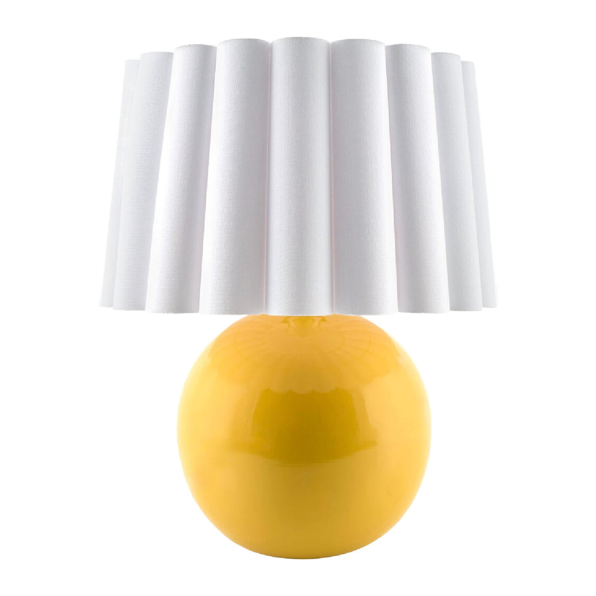 Modern European furniture - Scalloped White Fabric Table Lamp - www.oroa.com