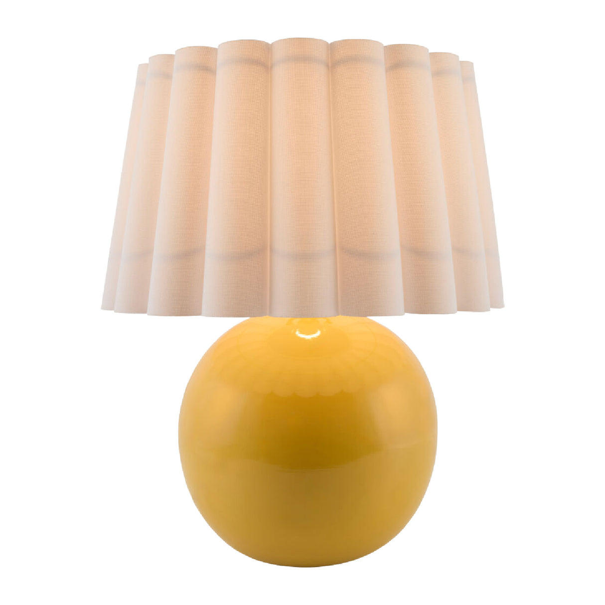 Scalloped White Fabric Table Lamp | Oroa.com