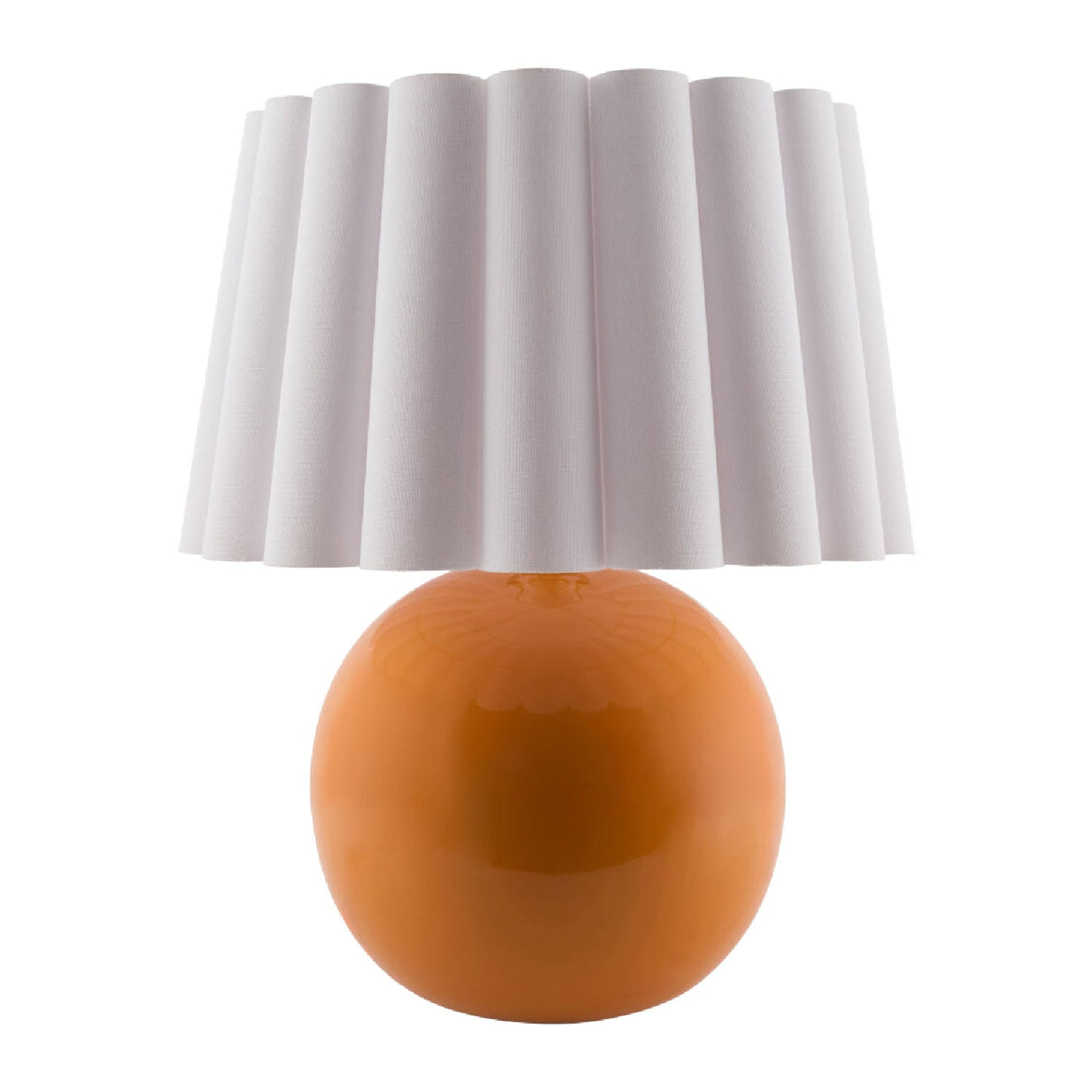 Modern European furniture - Scalloped White Fabric Table Lamp - www.oroa.com