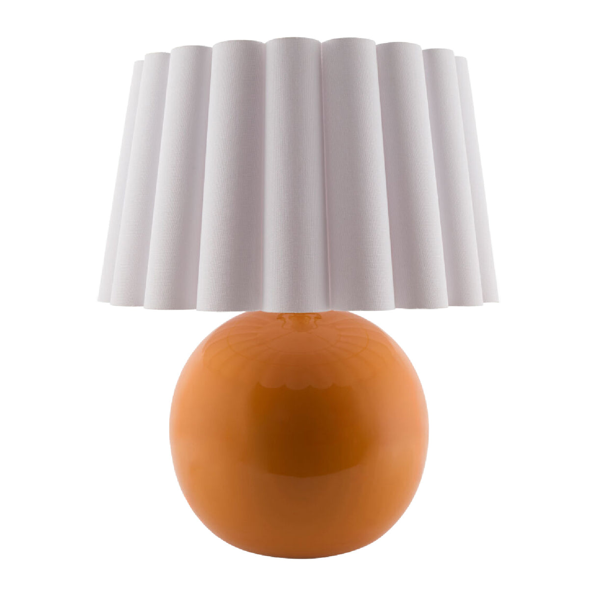 Modern European furniture - Scalloped White Fabric Table Lamp - www.oroa.com