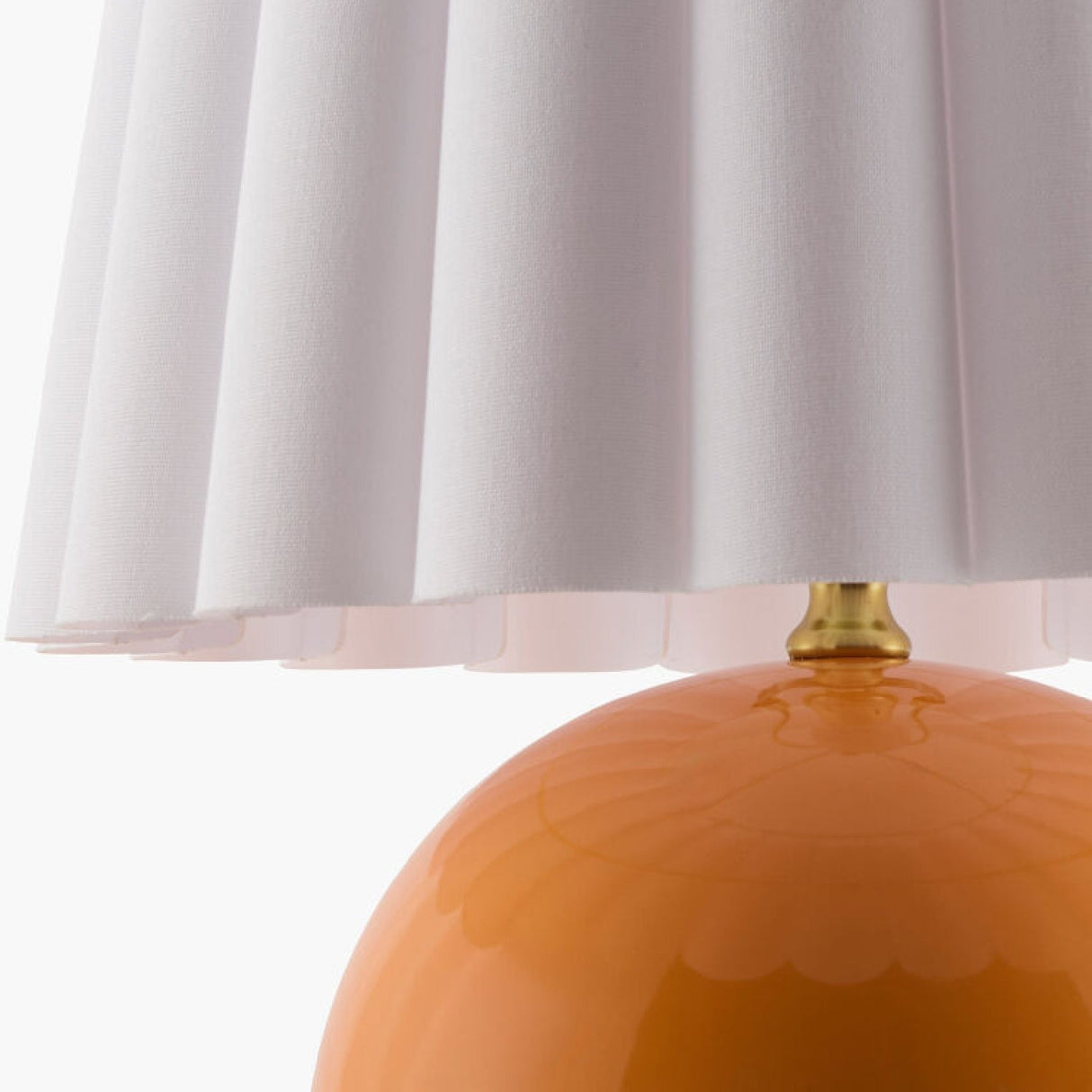 Modern European furniture - Scalloped White Fabric Table Lamp - www.oroa.com