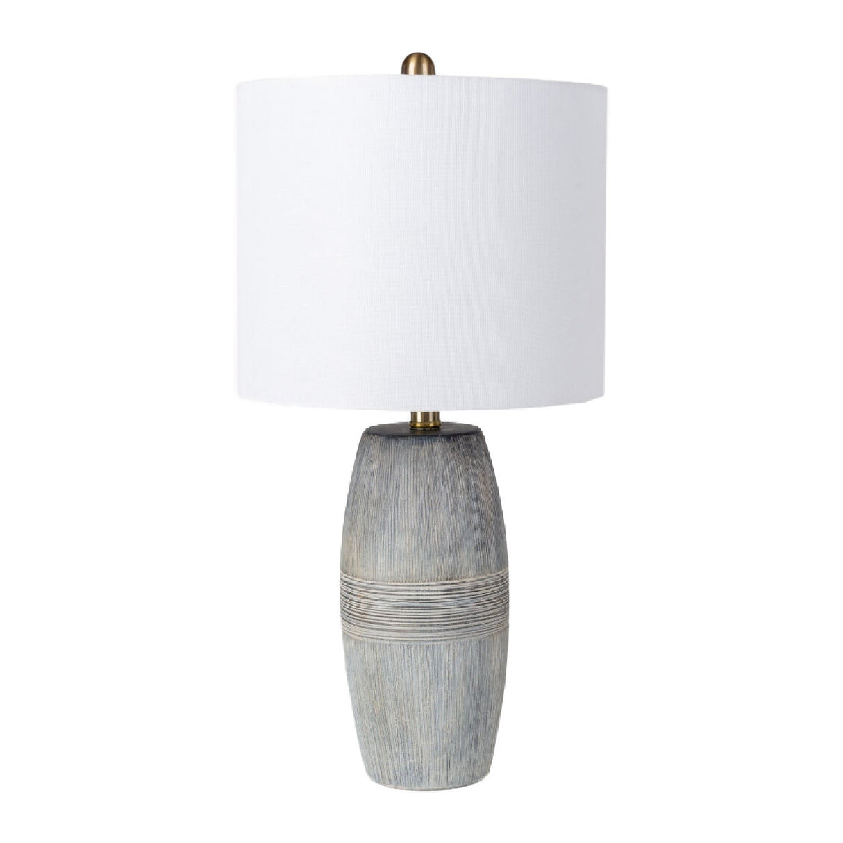 Modern European furniture - Glazed Gray Ceramic Table Lamp - www.oroa.com