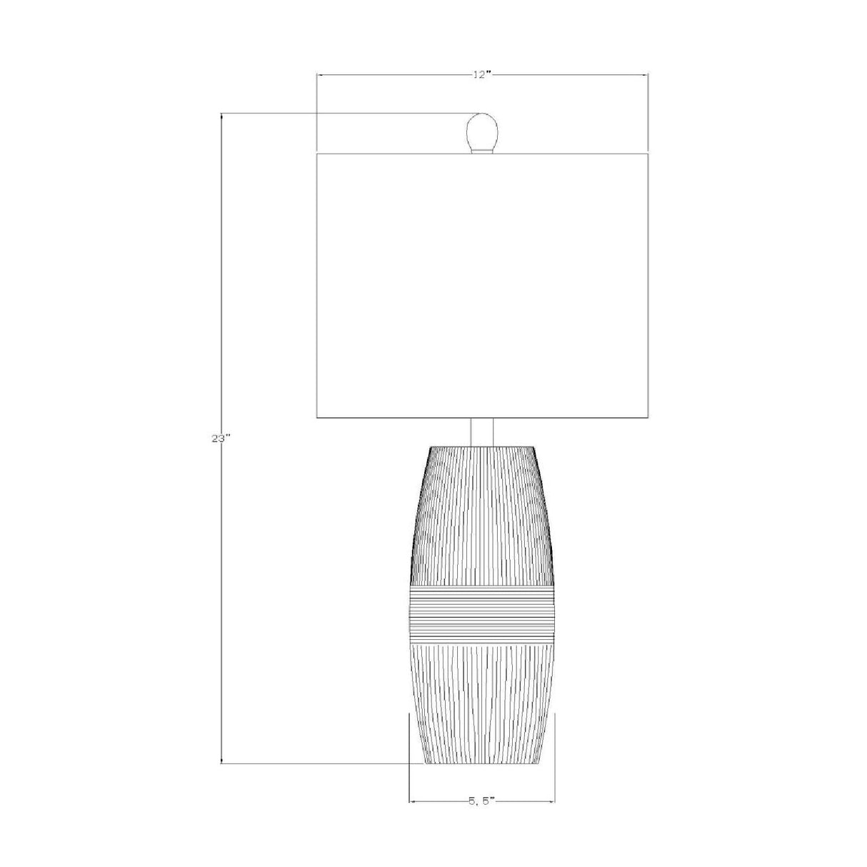 Modern European furniture - Glazed Gray Ceramic Table Lamp - www.oroa.com
