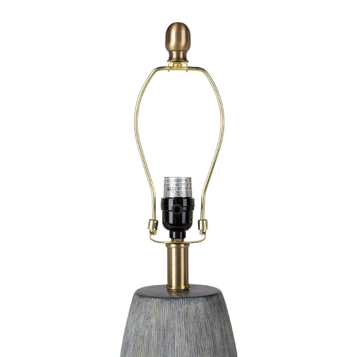 Modern European furniture - Glazed Gray Ceramic Table Lamp - www.oroa.com