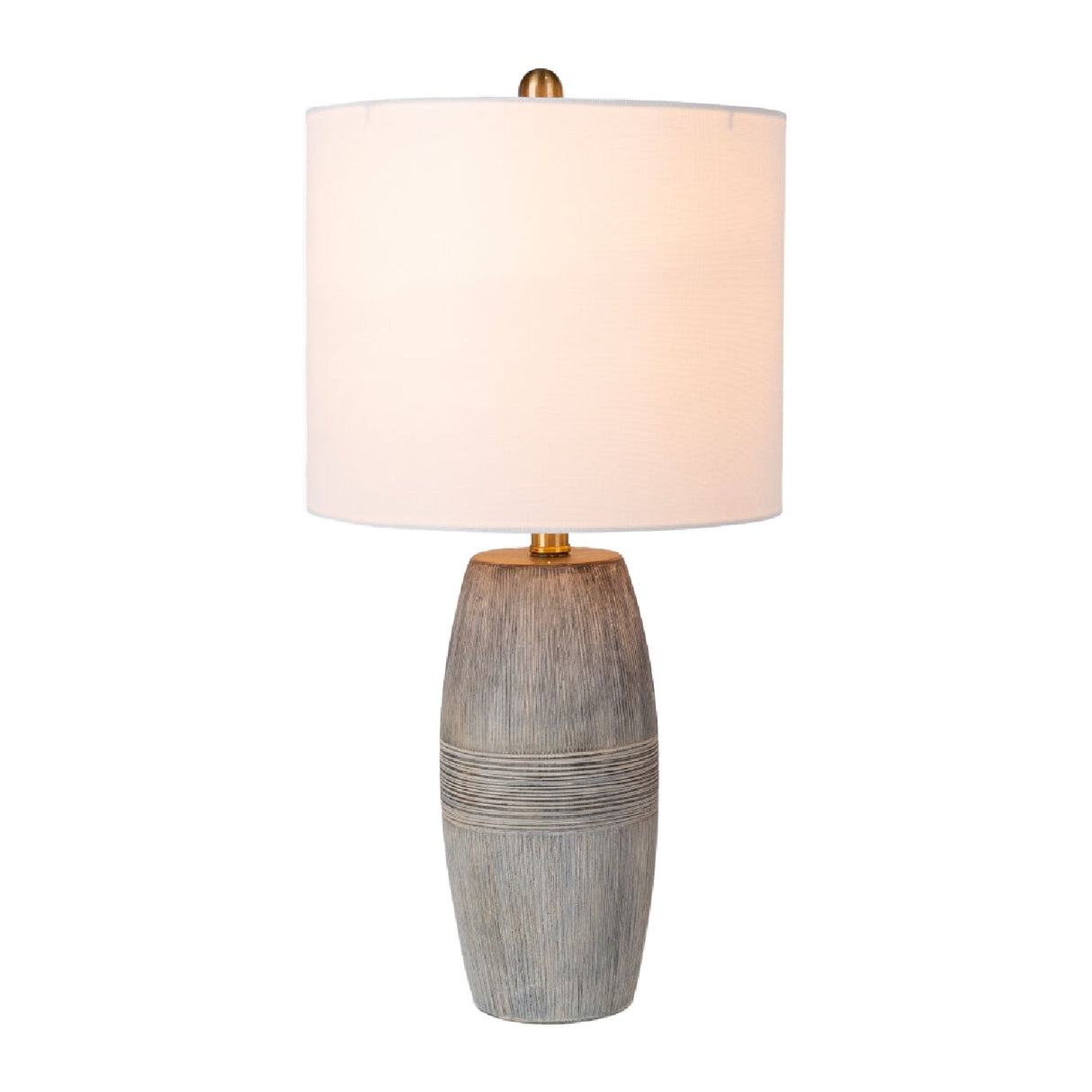 Modern European furniture - Glazed Gray Ceramic Table Lamp - www.oroa.com