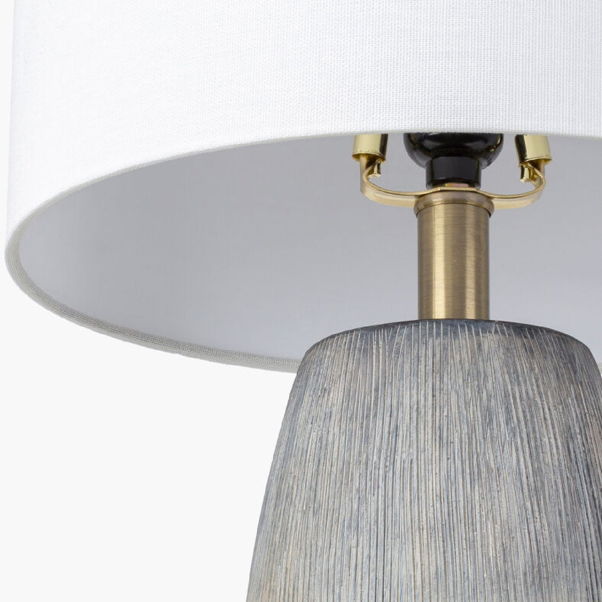 Modern European furniture - Glazed Gray Ceramic Table Lamp - www.oroa.com