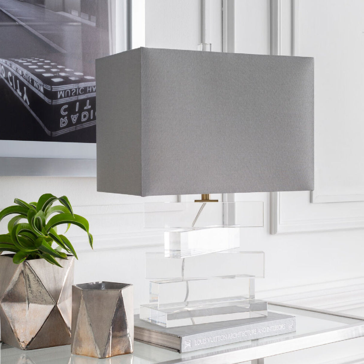 Modern European furniture - Clear Crystal Accent Table Lamp - www.oroa.com