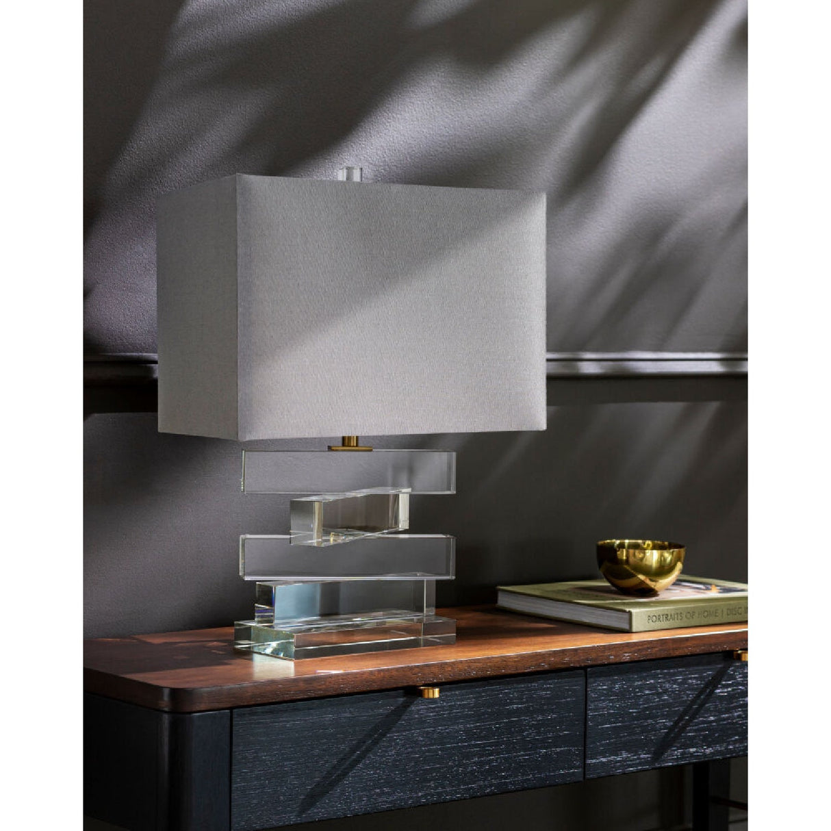 Modern European furniture - Clear Crystal Accent Table Lamp - www.oroa.com
