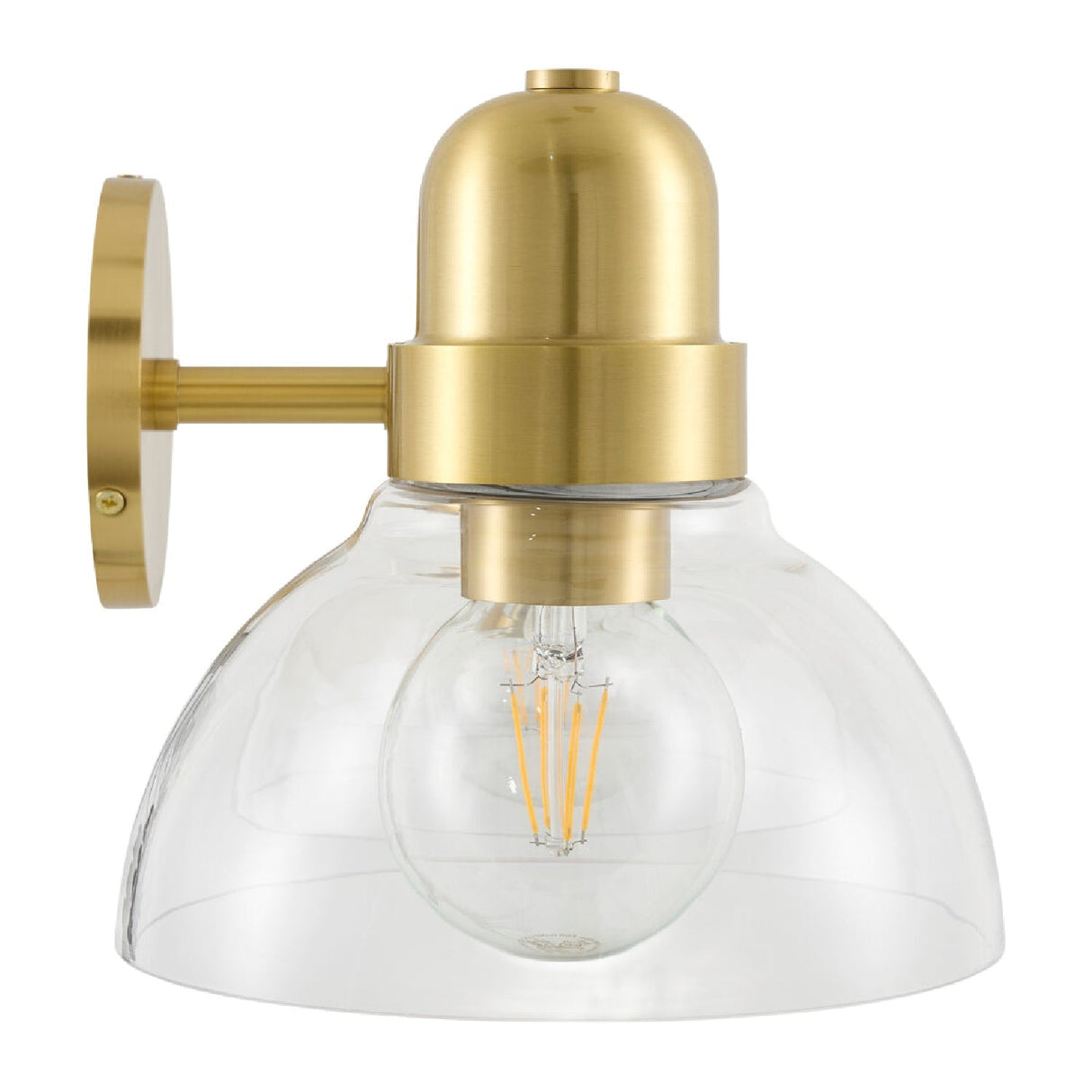 Modern European furniture - Clear Glass Gold Wall Lamp - www.oroa.com