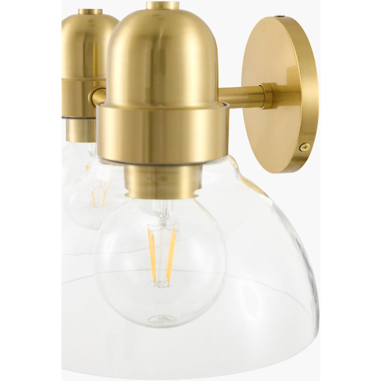 Modern European furniture - Clear Glass Gold Wall Lamp - www.oroa.com