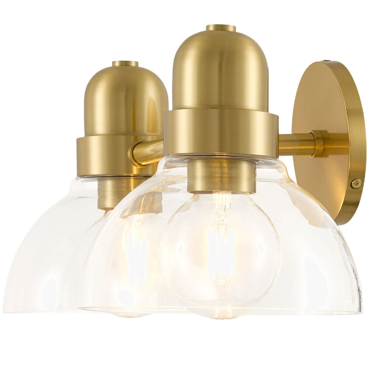 Modern European furniture - Clear Glass Gold Wall Lamp - www.oroa.com