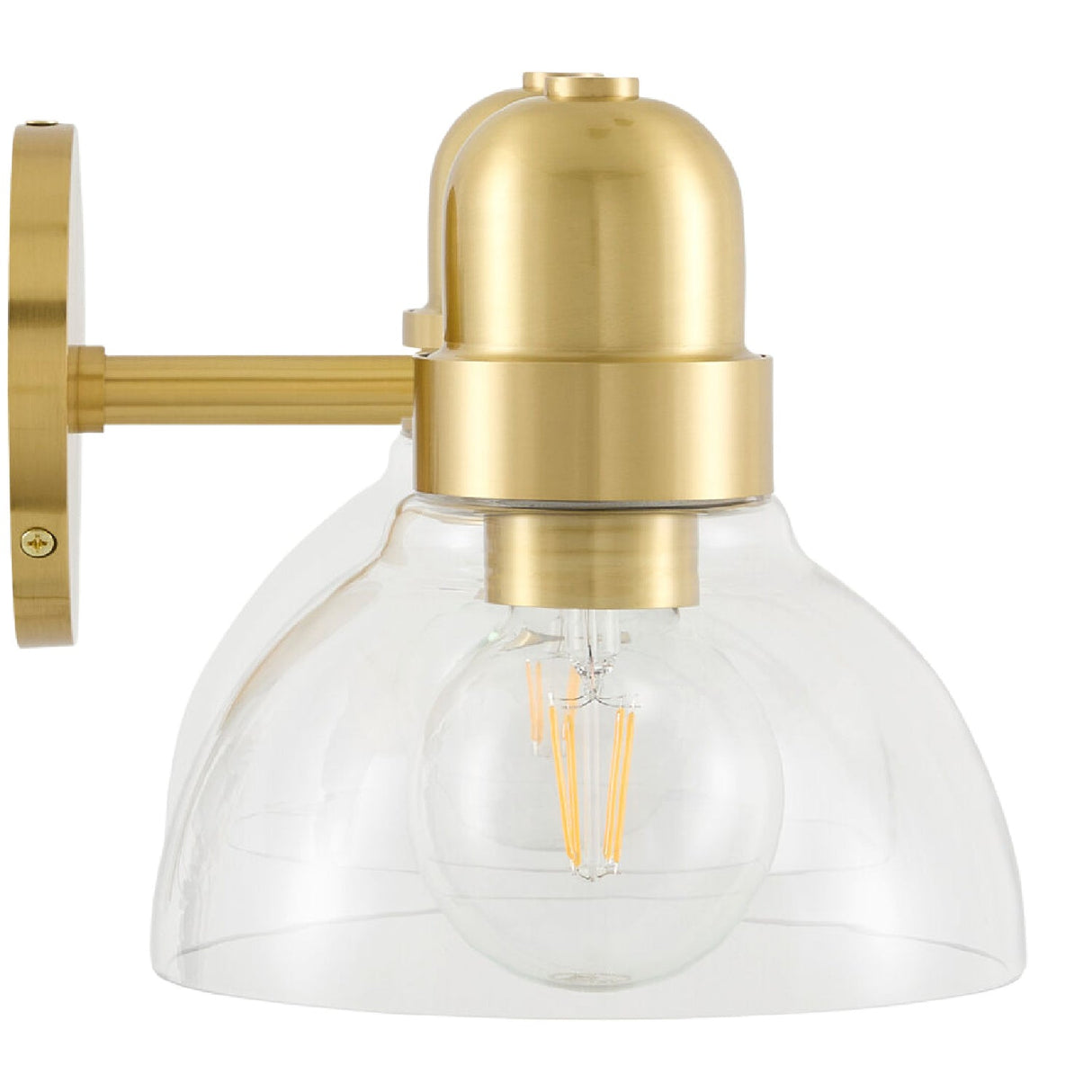 Modern European furniture - Clear Glass Gold Wall Lamp - www.oroa.com