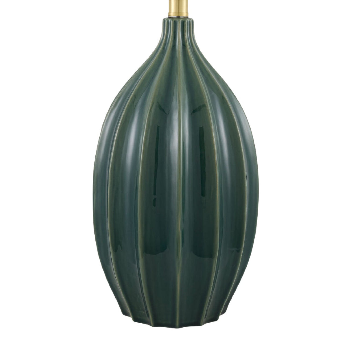 Modern European furniture - Green Fluted Ceramic Table Lamp - www.oroa.com