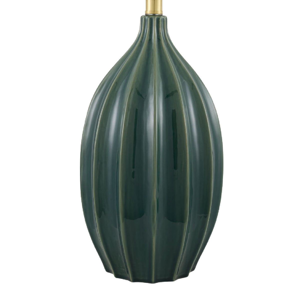 Modern European furniture - Green Fluted Ceramic Table Lamp - www.oroa.com | Oroa.com