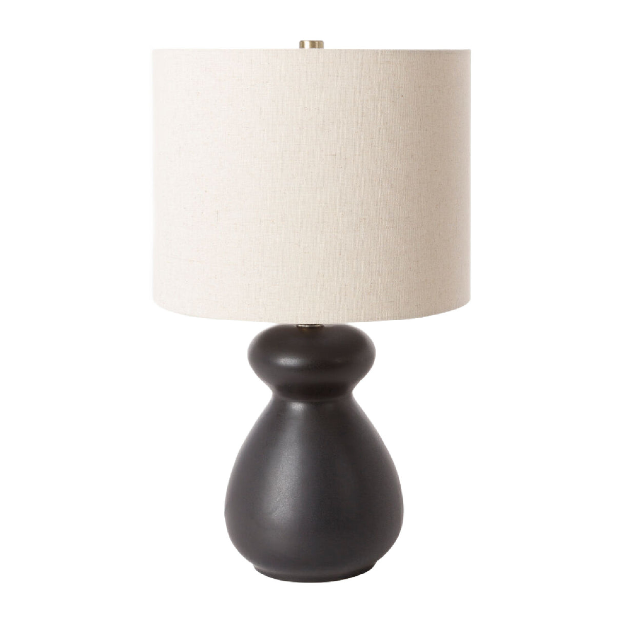 Modern European furniture - Glazed Black Ceramic Table Lamp - www.oroa.com