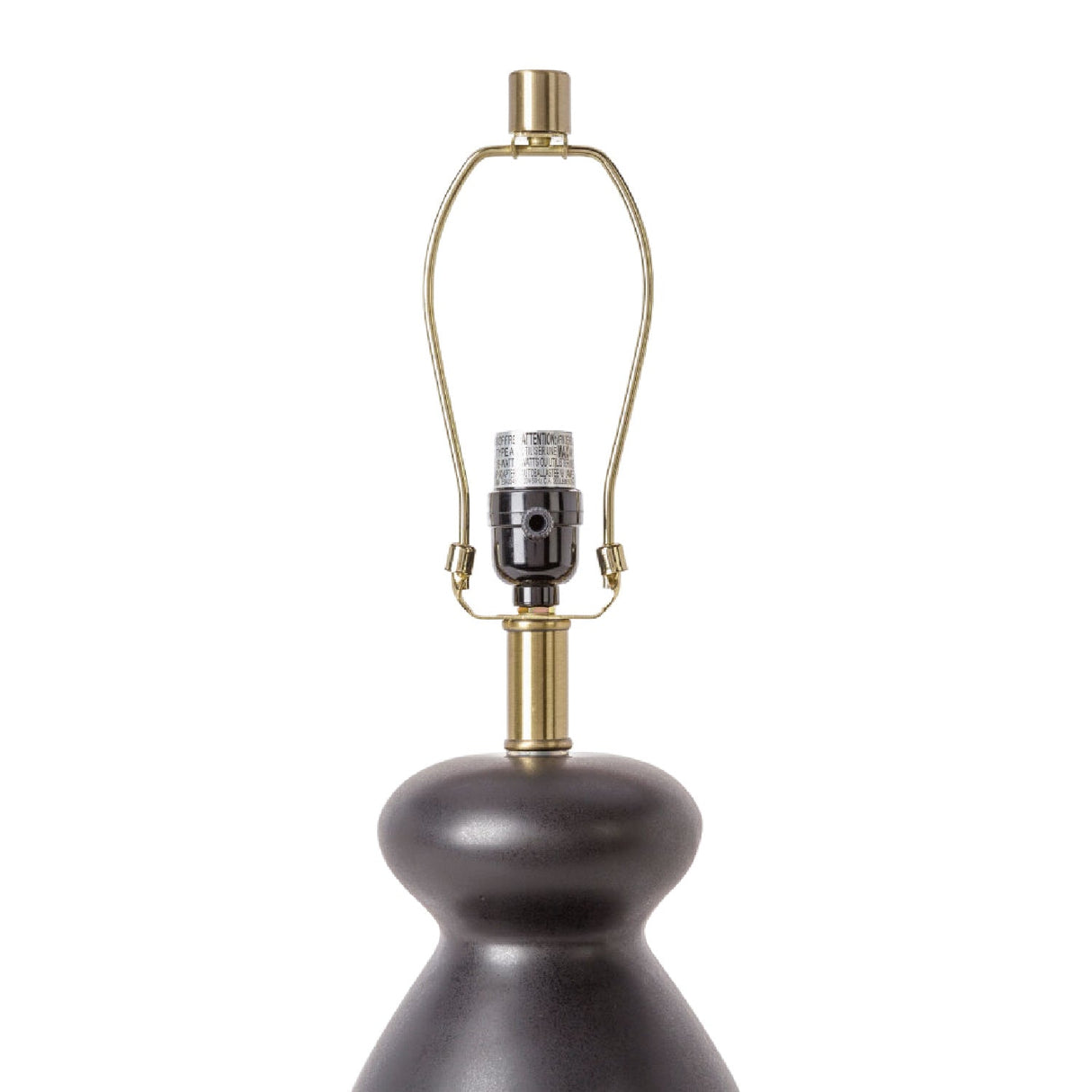 Modern European furniture - Glazed Black Ceramic Table Lamp - www.oroa.com