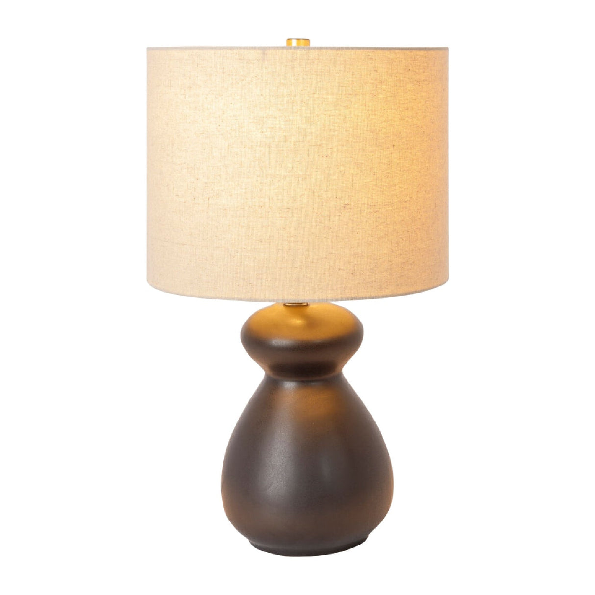 Modern European furniture - Glazed Black Ceramic Table Lamp - www.oroa.com