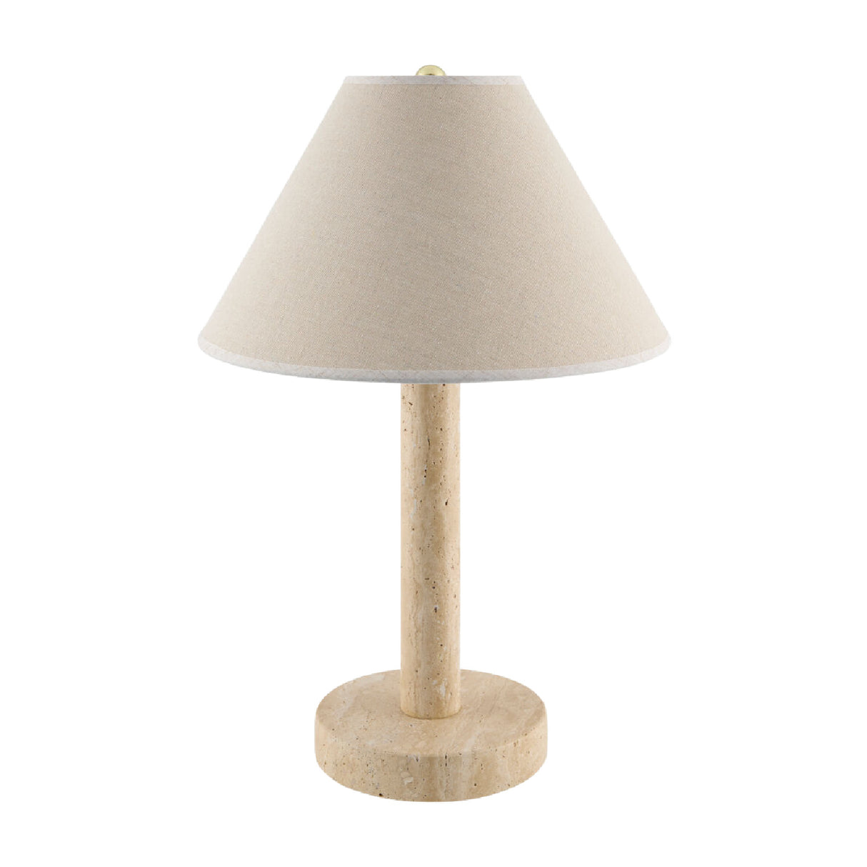 Cream Travertine Accent Table Lamp | Oroa.com