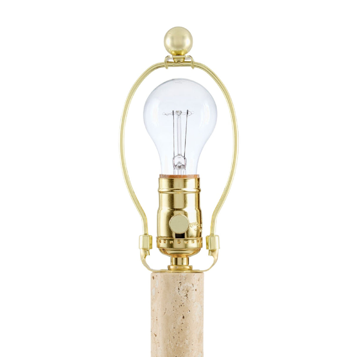 Modern European furniture - Cream Travertine Accent Table Lamp - www.oroa.com