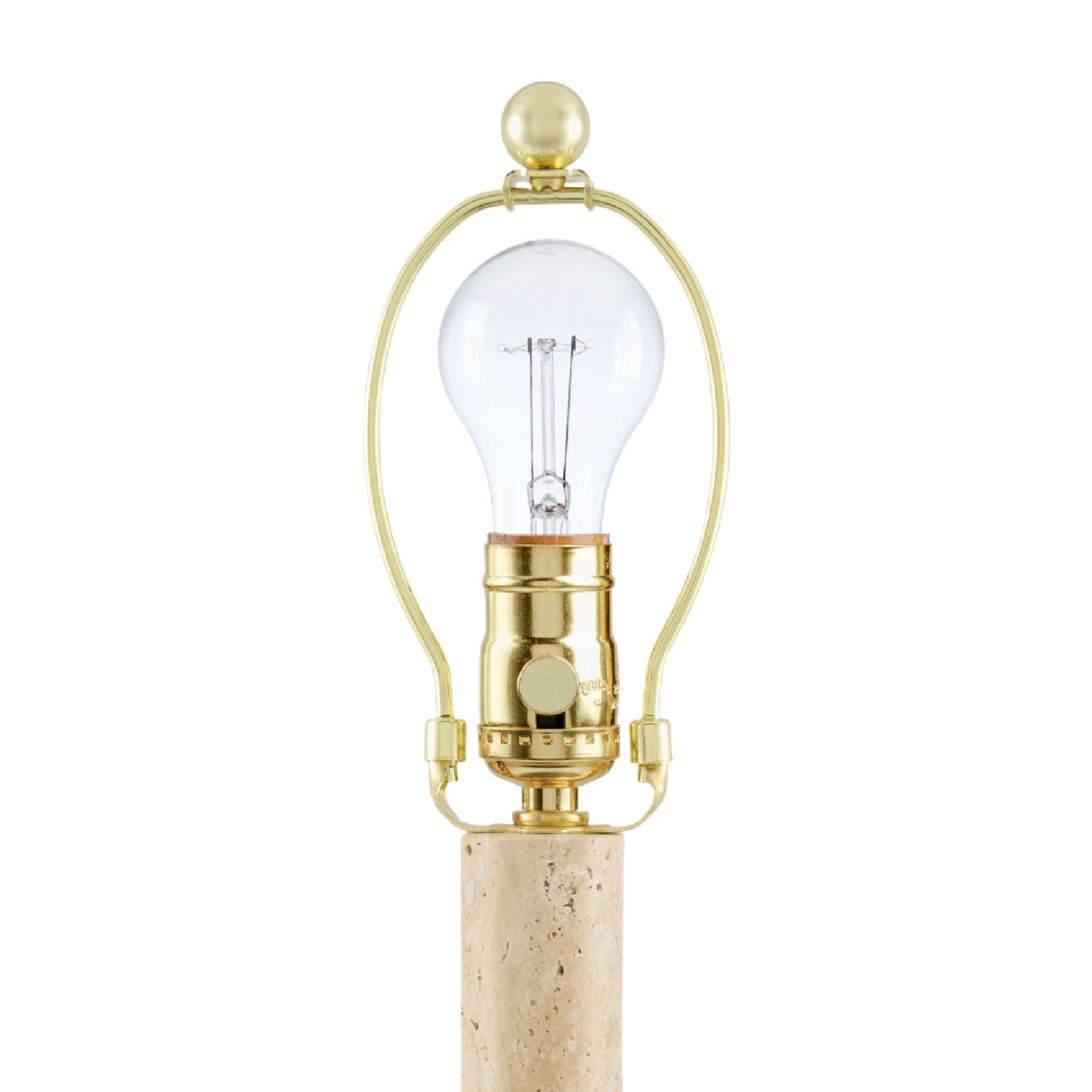 Modern European furniture - Cream Travertine Accent Table Lamp - www.oroa.com