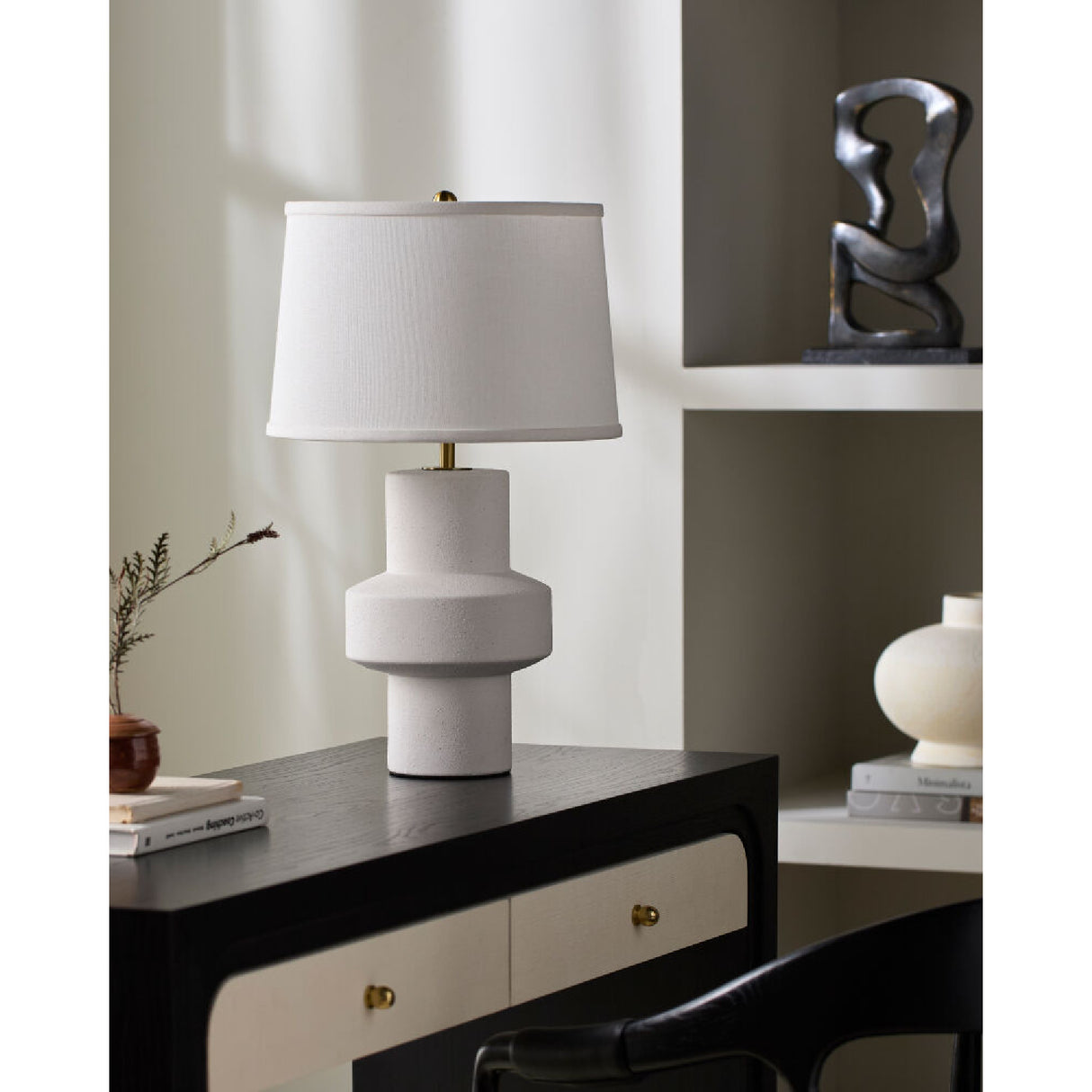 White Ceramic Modern Table Lamp | Oroa.com