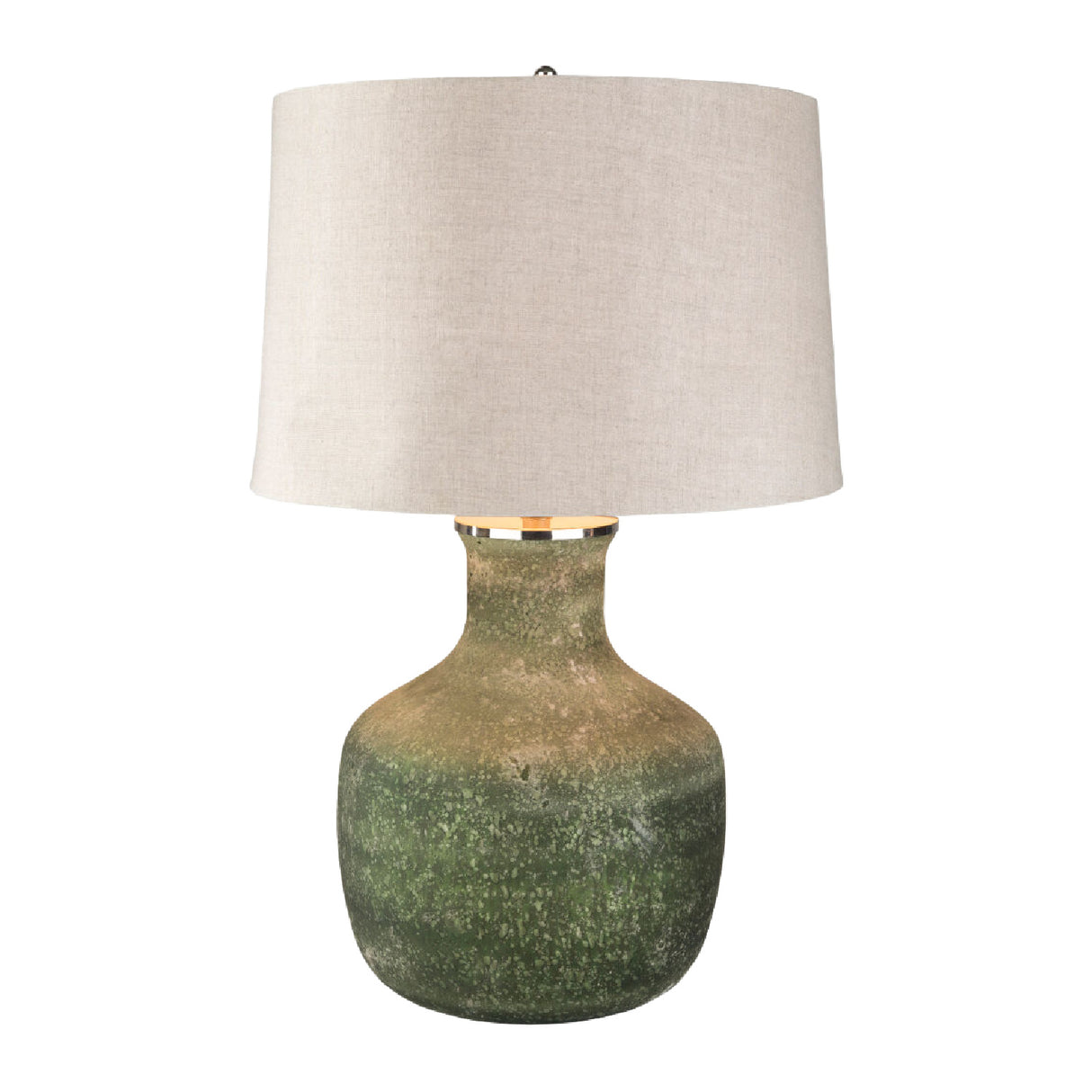 Sandblasted Green Glass Table Lamp | Oroa.com