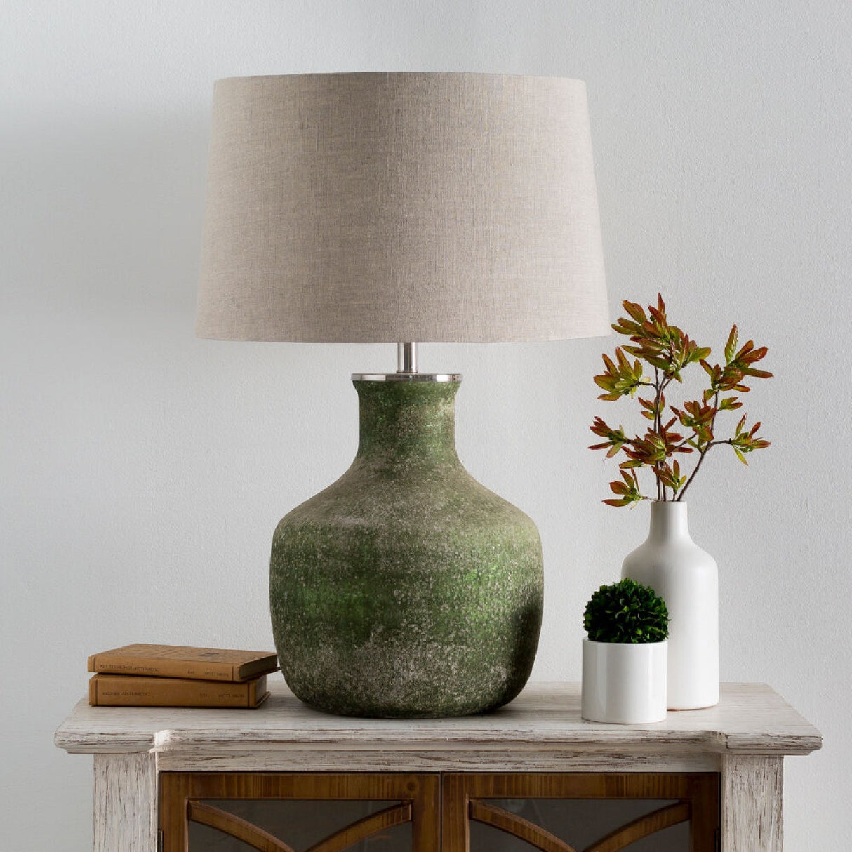 Modern European furniture - Sandblasted Green Glass Table Lamp - www.oroa.com