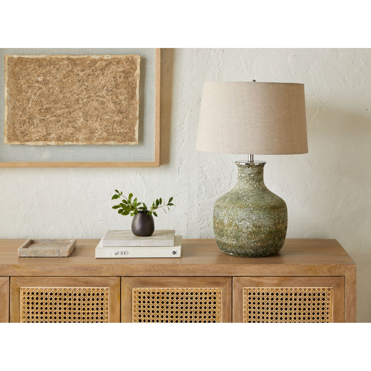 Modern European furniture - Sandblasted Green Glass Table Lamp - www.oroa.com