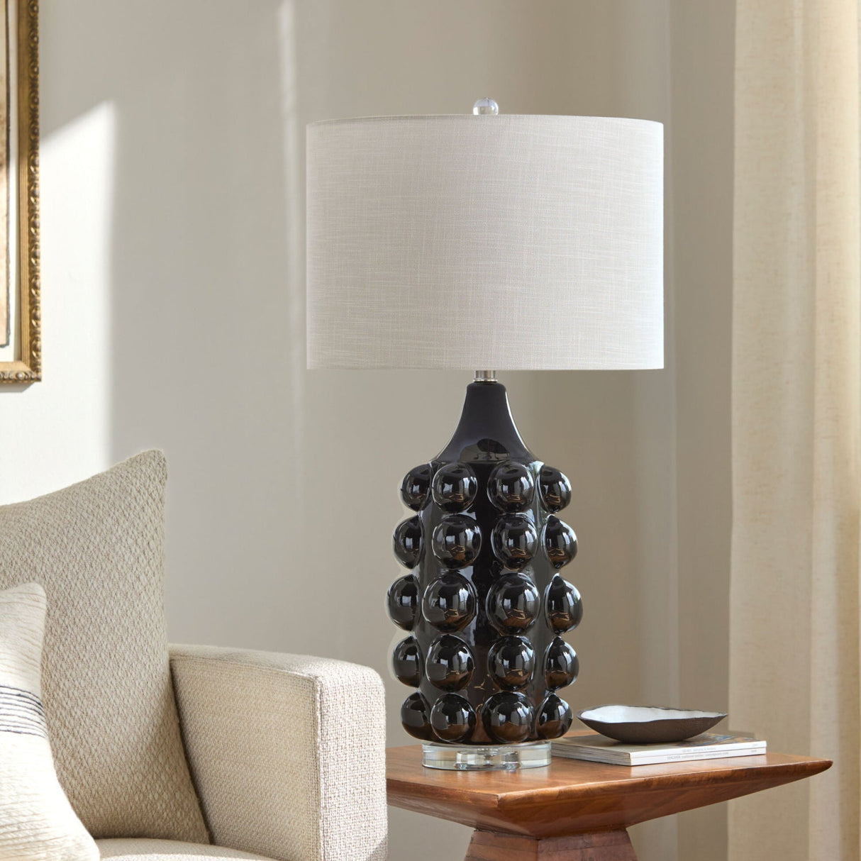 Modern European furniture - Bobbled Ceramic Accent Table Lamp - www.oroa.com