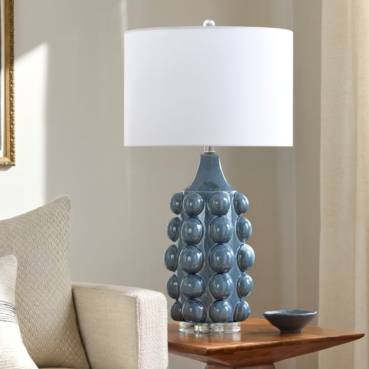 Modern European furniture - Bobbled Ceramic Accent Table Lamp - www.oroa.com