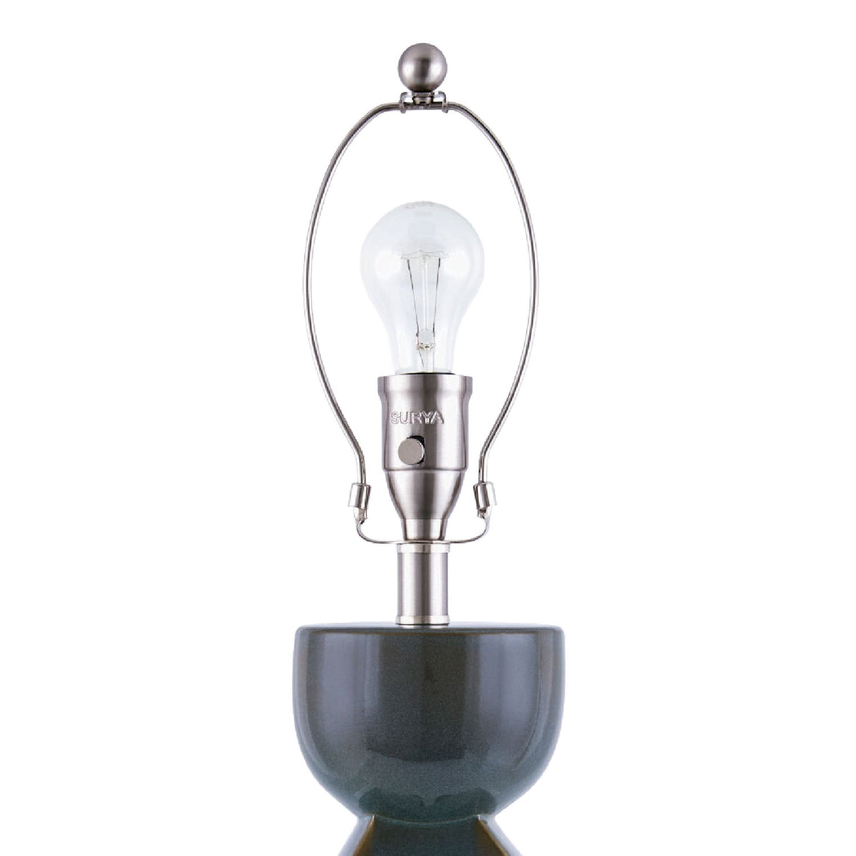 Modern European furniture - Glazed Green Ceramic Table Lamp - www.oroa.com