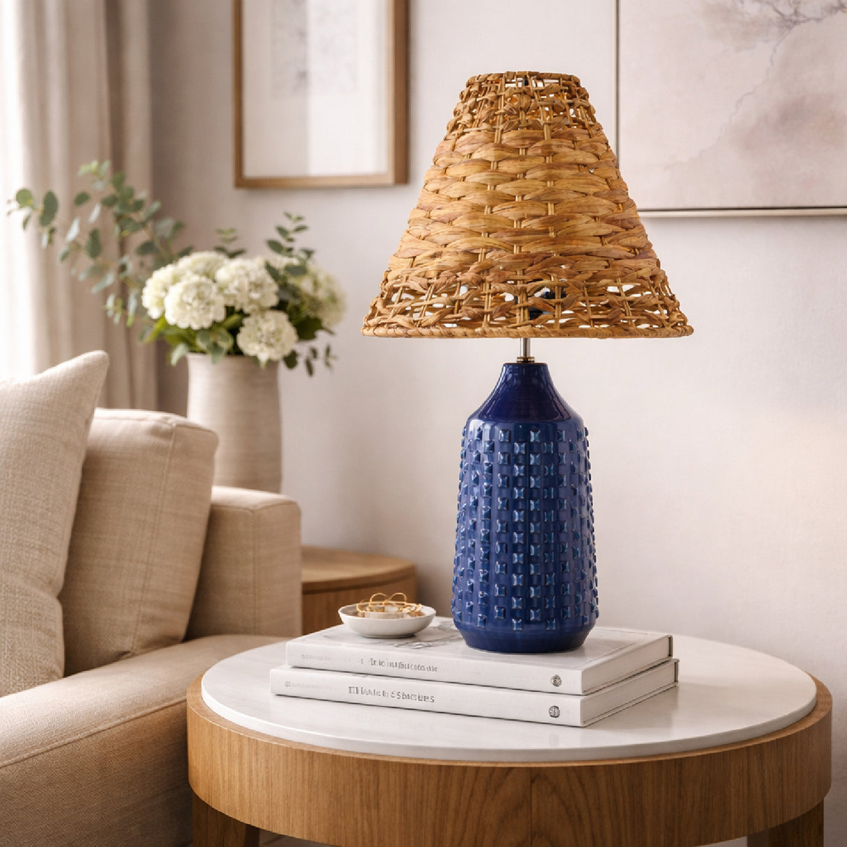 Modern European furniture - Braided Seagrass Table Lamp Set (2) - www.oroa.com
