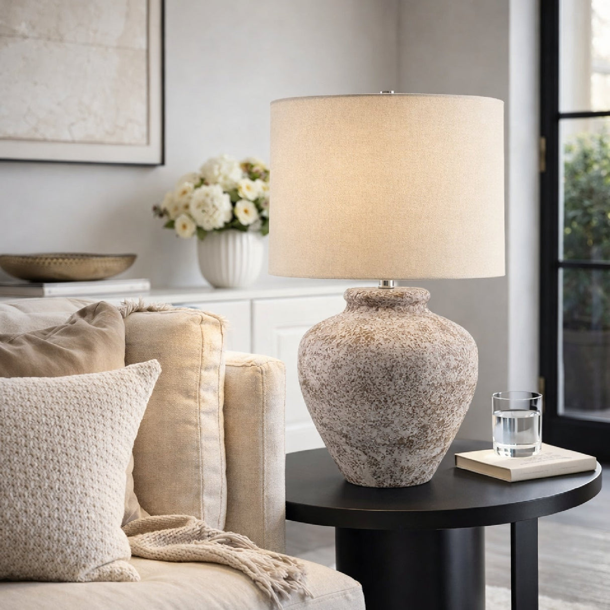 Modern European furniture - Gray Ceramic Accent Table Lamp - www.oroa.com