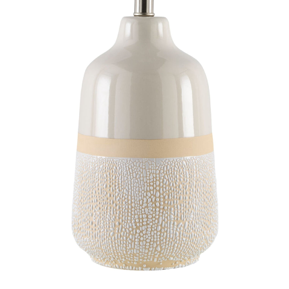 Modern European furniture - Glazed White Ceramic Table Lamp - www.oroa.com