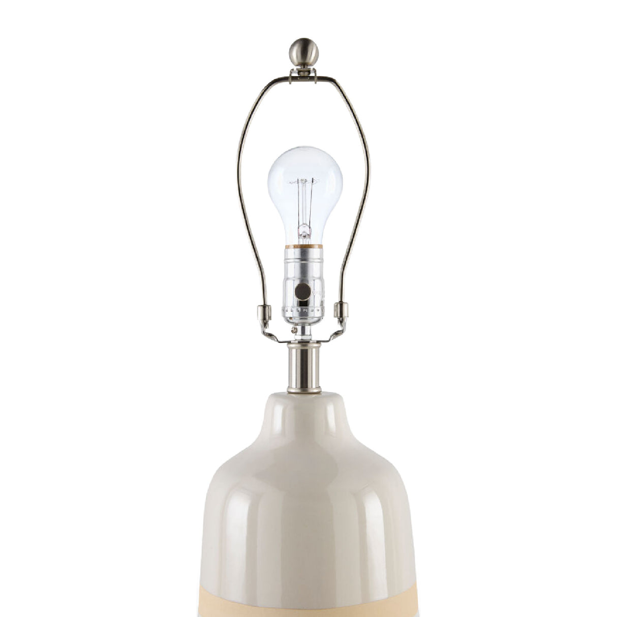 Modern European furniture - Glazed White Ceramic Table Lamp - www.oroa.com