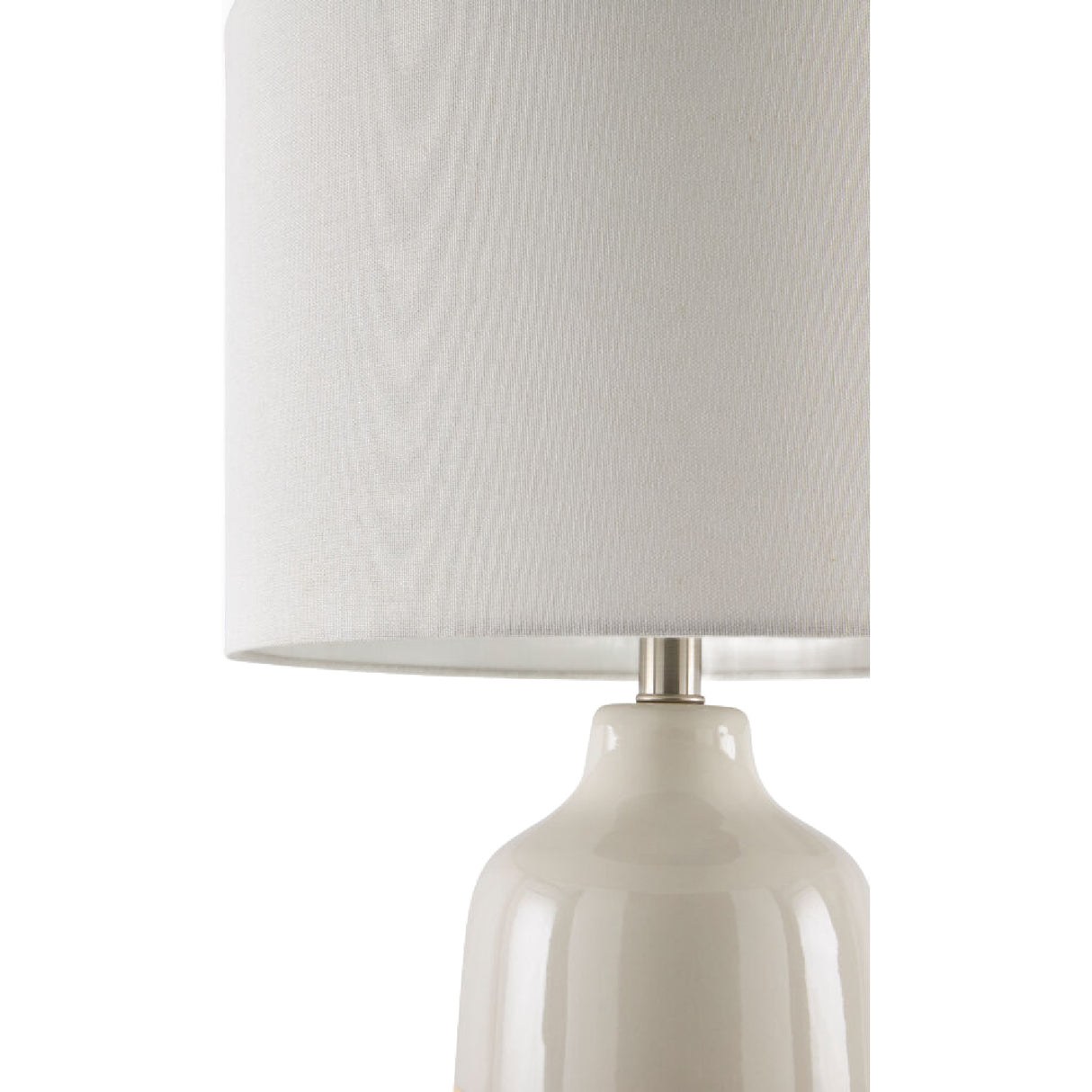 Modern European furniture - Glazed White Ceramic Table Lamp - www.oroa.com