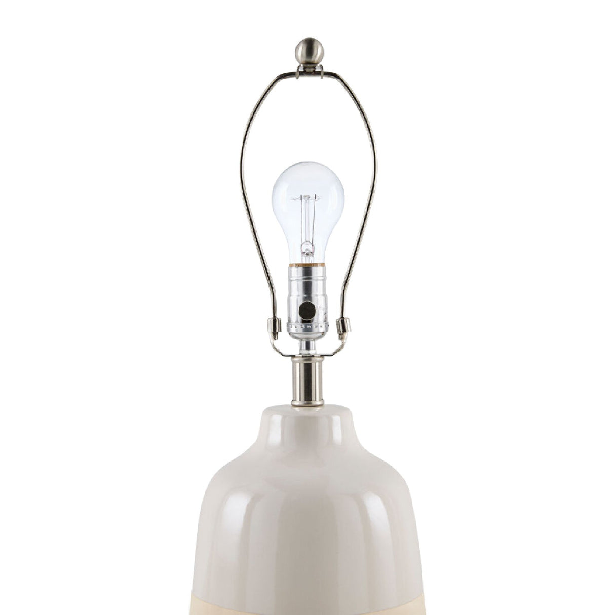 Modern European furniture - Glazed White Ceramic Table Lamp - www.oroa.com