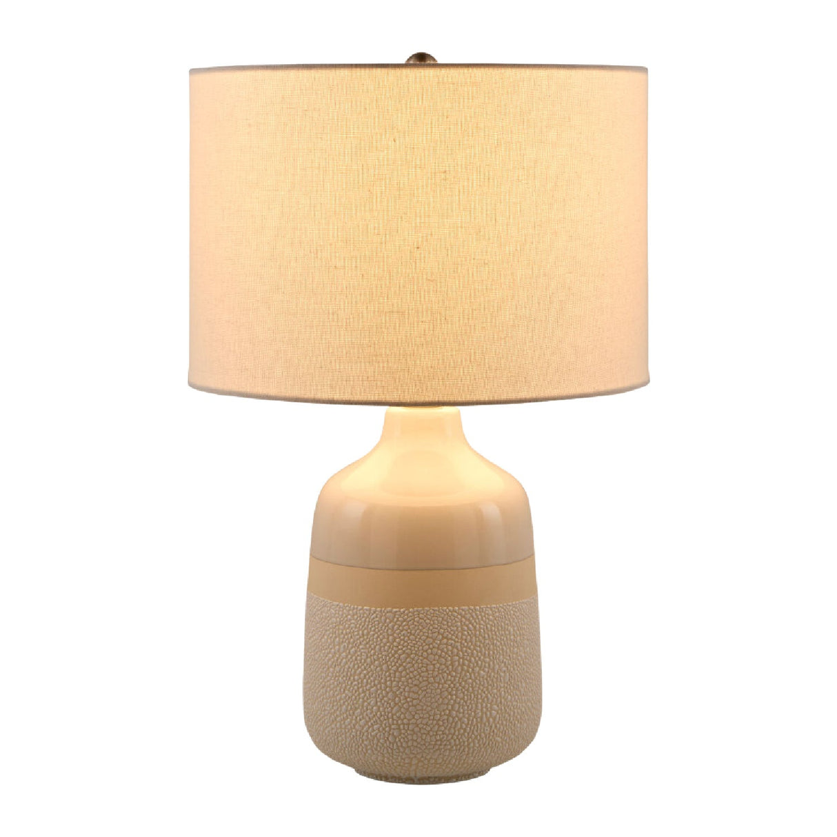 Modern European furniture - Glazed White Ceramic Table Lamp - www.oroa.com