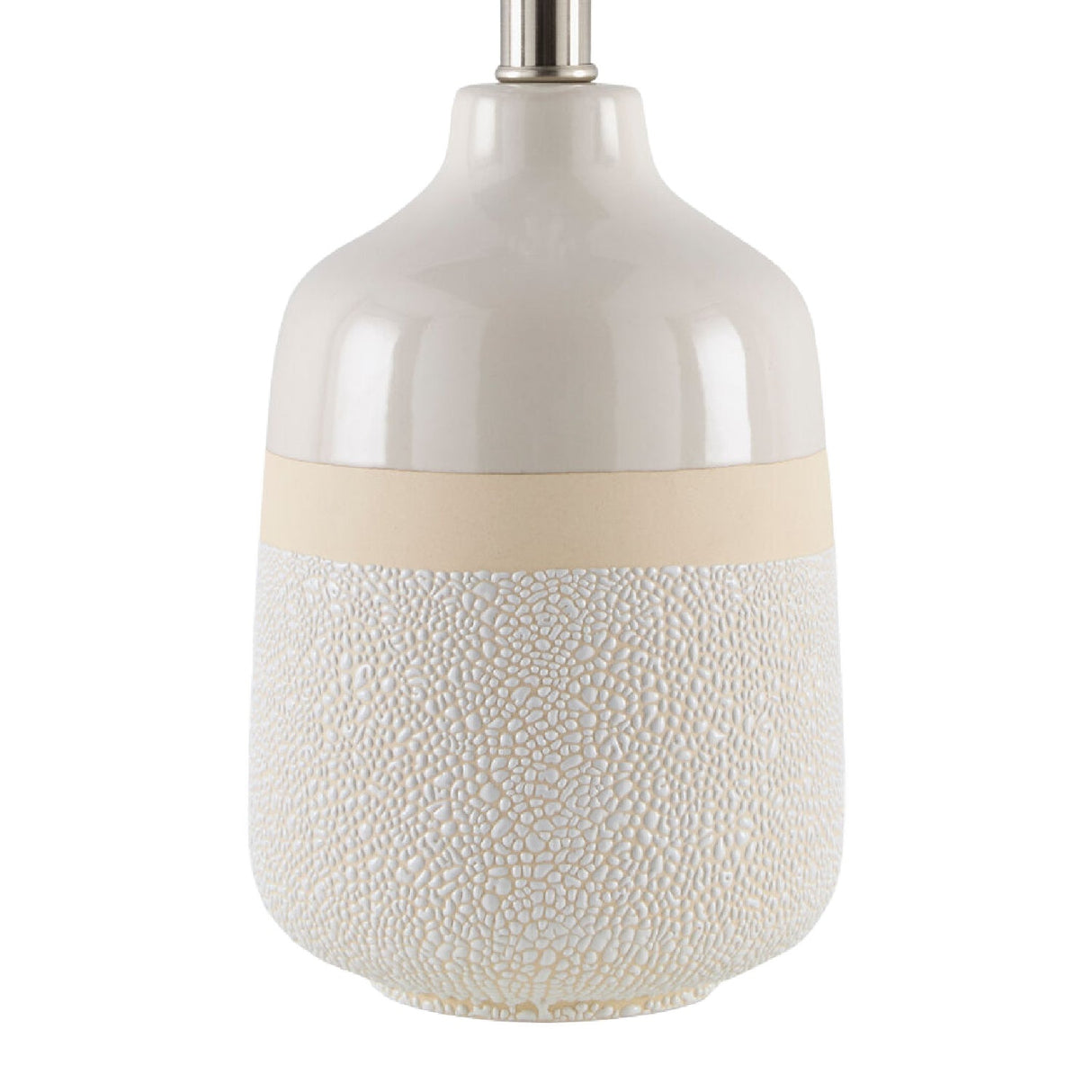 Modern European furniture - Glazed White Ceramic Table Lamp - www.oroa.com