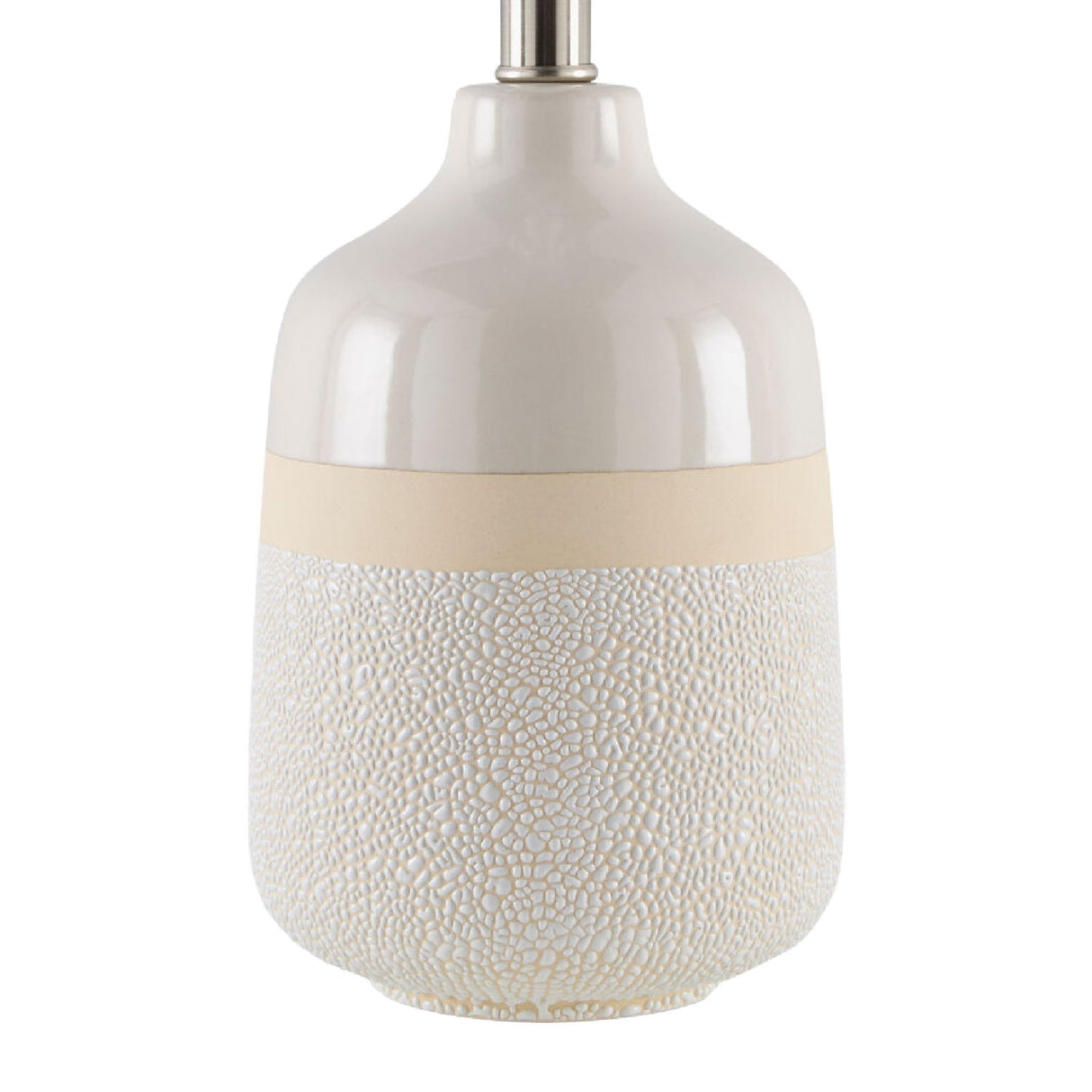 Modern European furniture - Glazed White Ceramic Table Lamp - www.oroa.com