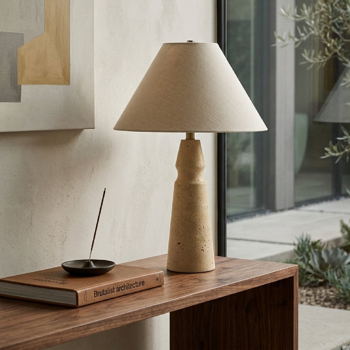 Taupe Jute Accent Table Lamp | Oroa.com
