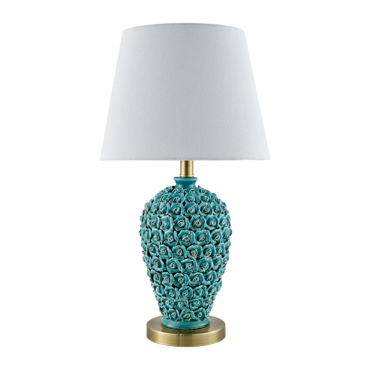 Modern European furniture - Green Ceramic Rose Table Lamp - www.oroa.com