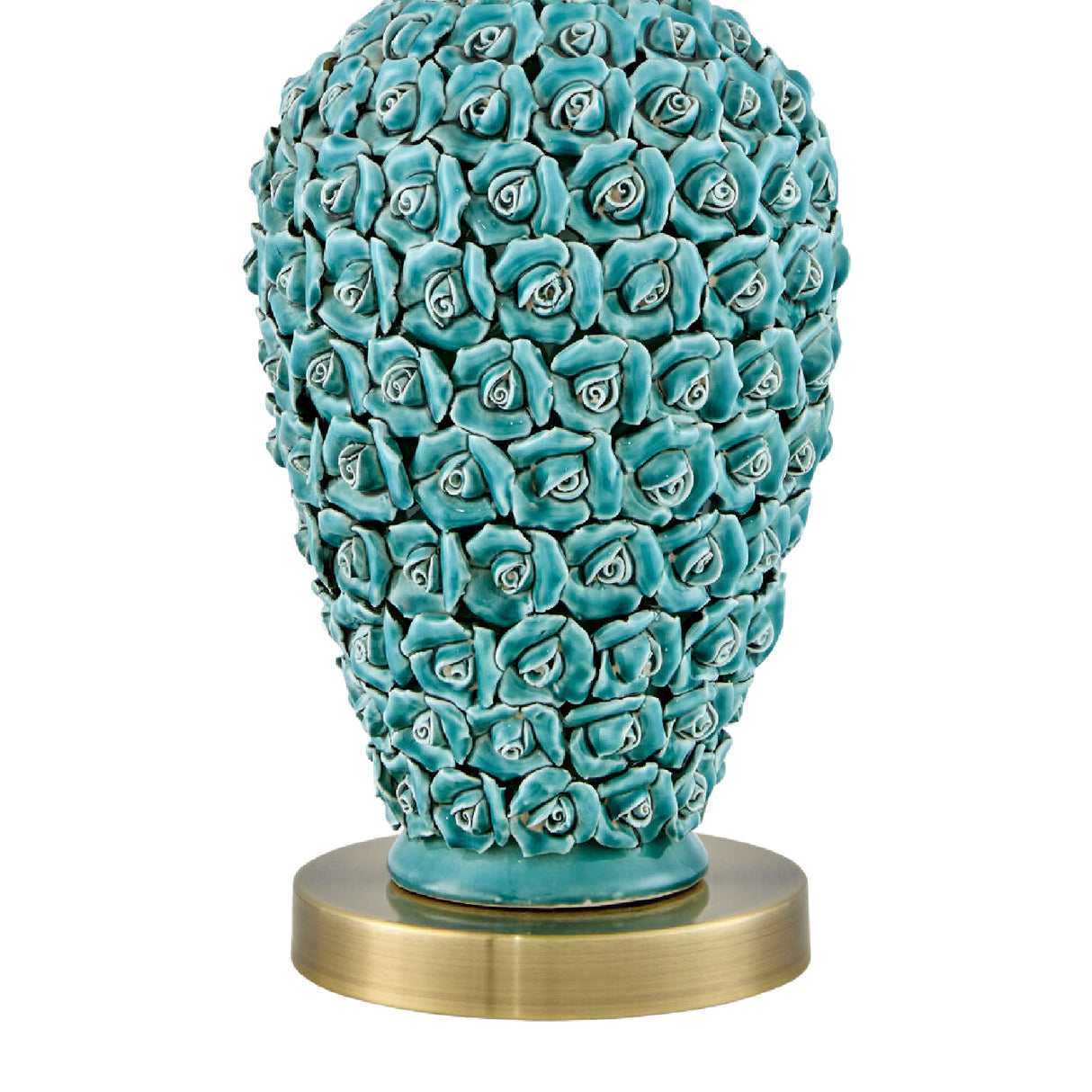 Modern European furniture - Green Ceramic Rose Table Lamp - www.oroa.com