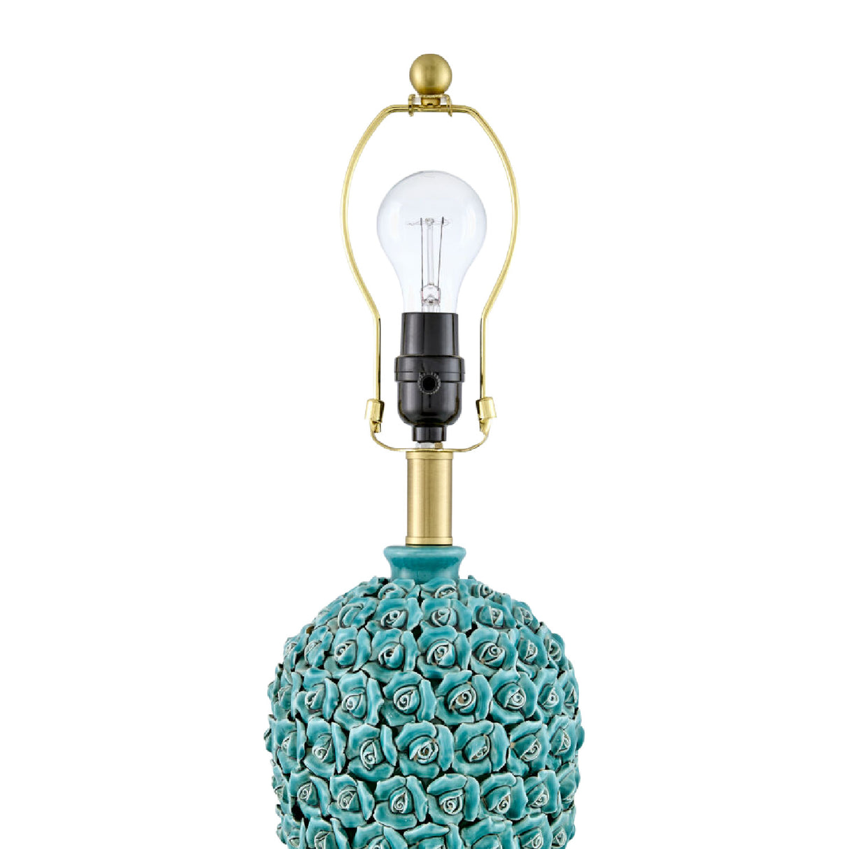 Modern European furniture - Green Ceramic Rose Table Lamp - www.oroa.com