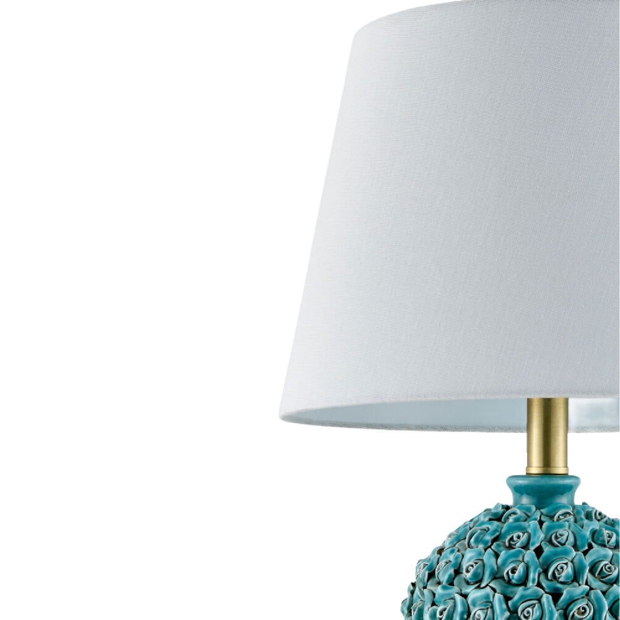 Modern European furniture - Green Ceramic Rose Table Lamp - www.oroa.com