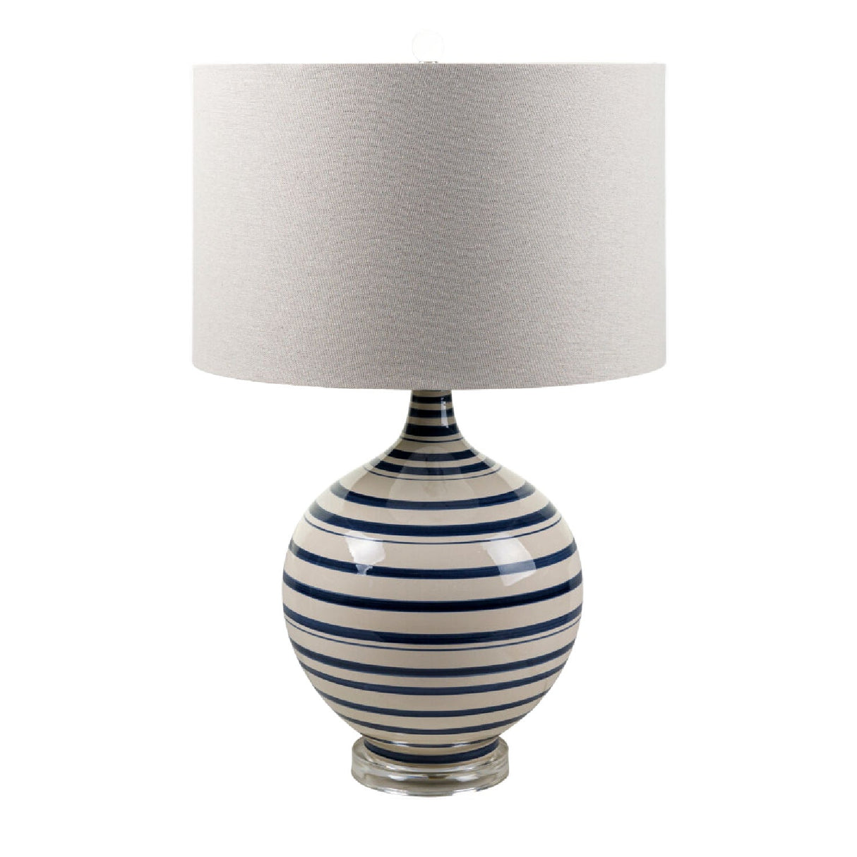 Modern European furniture - Navy Stripes Ceramic Table Lamp - www.oroa.com